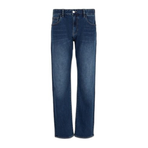 Armani Exchange Blue Cotton Skinny Jeans